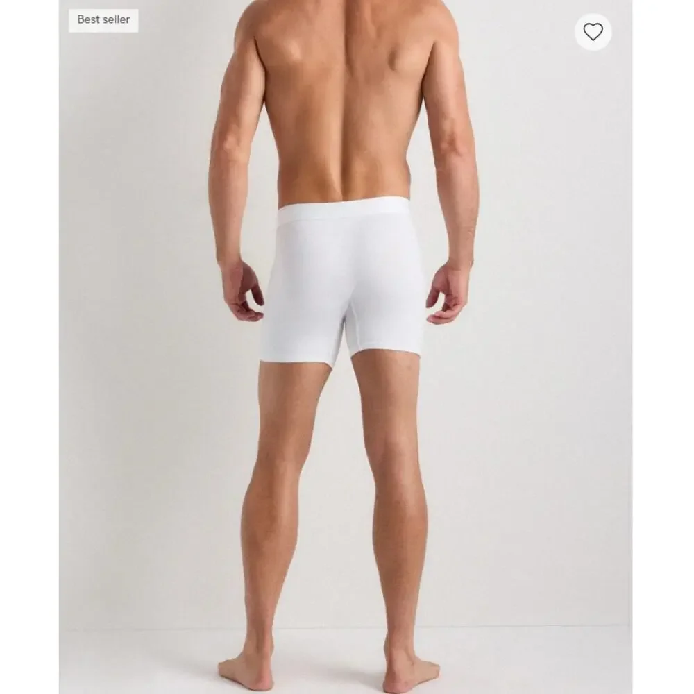 Quince Men’s Organic Cotton Stretch Boxer Briefs 3 Pack White M NWT